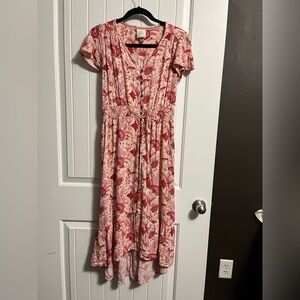 Knox Rose 🌹 Boho Floral Dress Sz Small Spring Festival Hippie Tassels